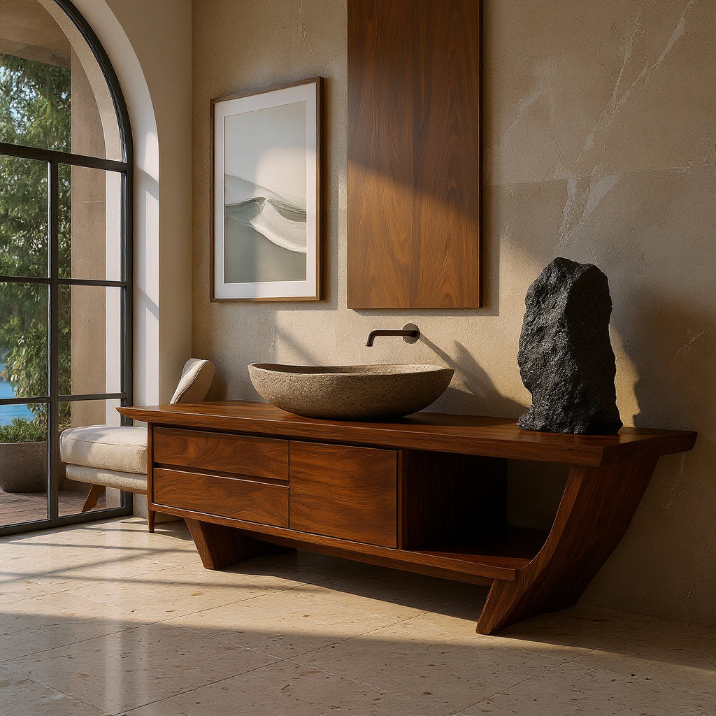 Contemporary Bathroom Vanity With Storage And Drawers For Bathroom