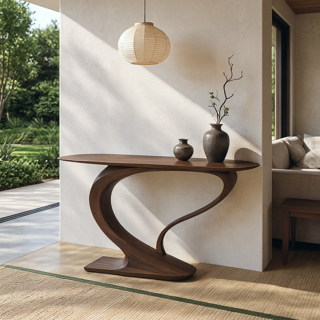 Contemporary Curved Console Table Modern Residence