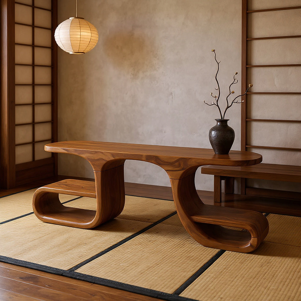 Contemporary Flowing Console Table For Modern Living Space