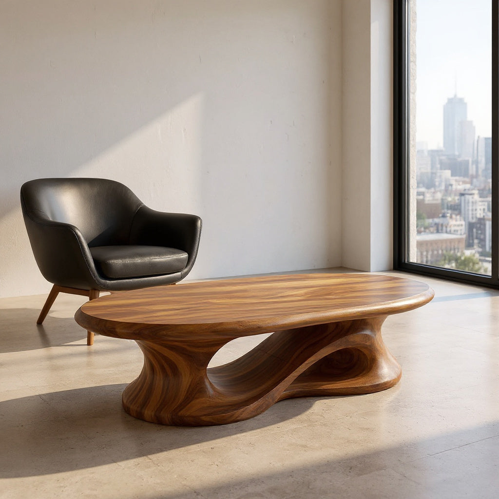 Contemporary Halloween Curved Coffee Table For Home Interior