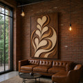 Contemporary Latte Leaf Wall Art For Living Room