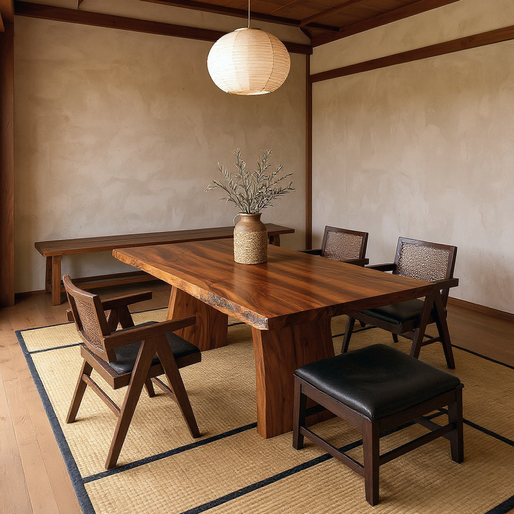 Contemporary Live Edge Dining Table For Entertaining Space