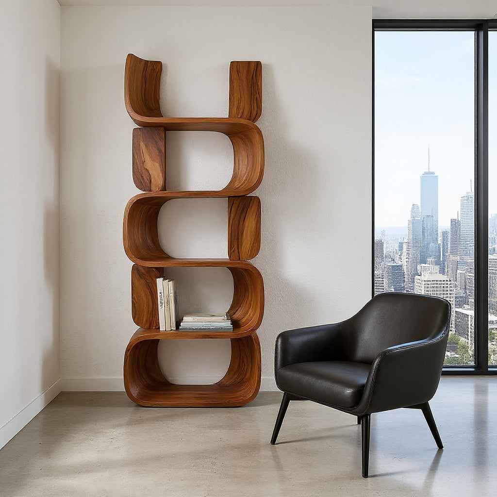Contemporary Modern Unique Bookshelf Living Room Storage