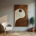 Contemporary Natural Wood Wave Wall Art For Interior Decor