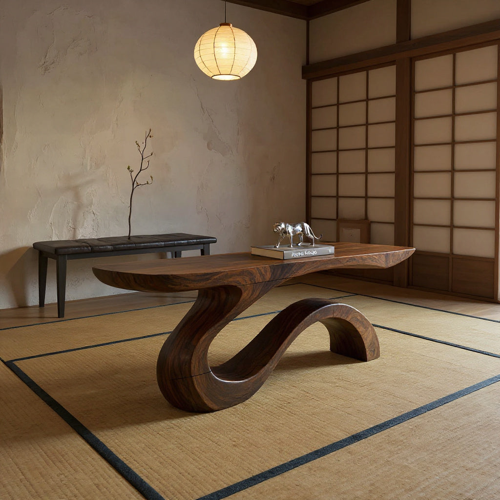 Contemporary Organic Accent Table For Open Living Space