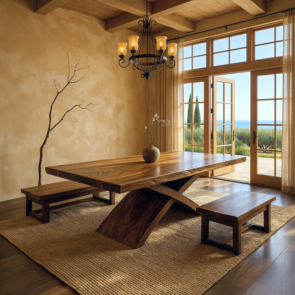 Contemporary Organic Edge Dining Table For Dining Interior