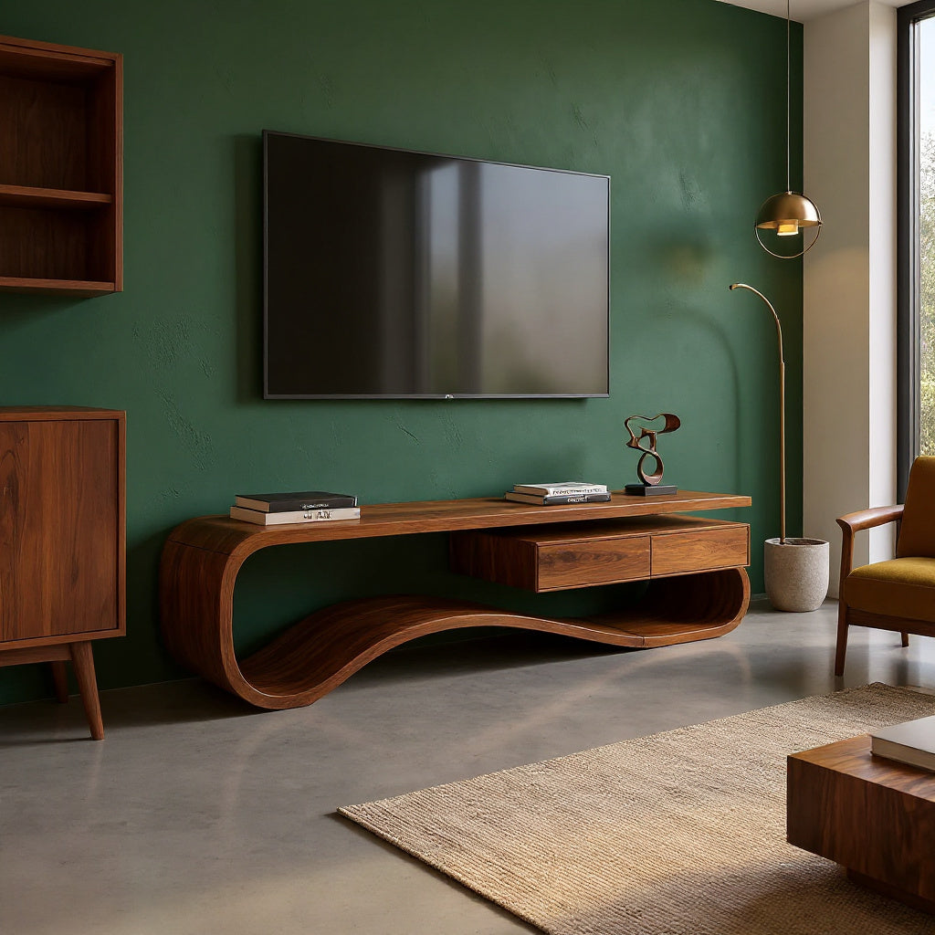 Contemporary Organic TV Stand For Lounge Area