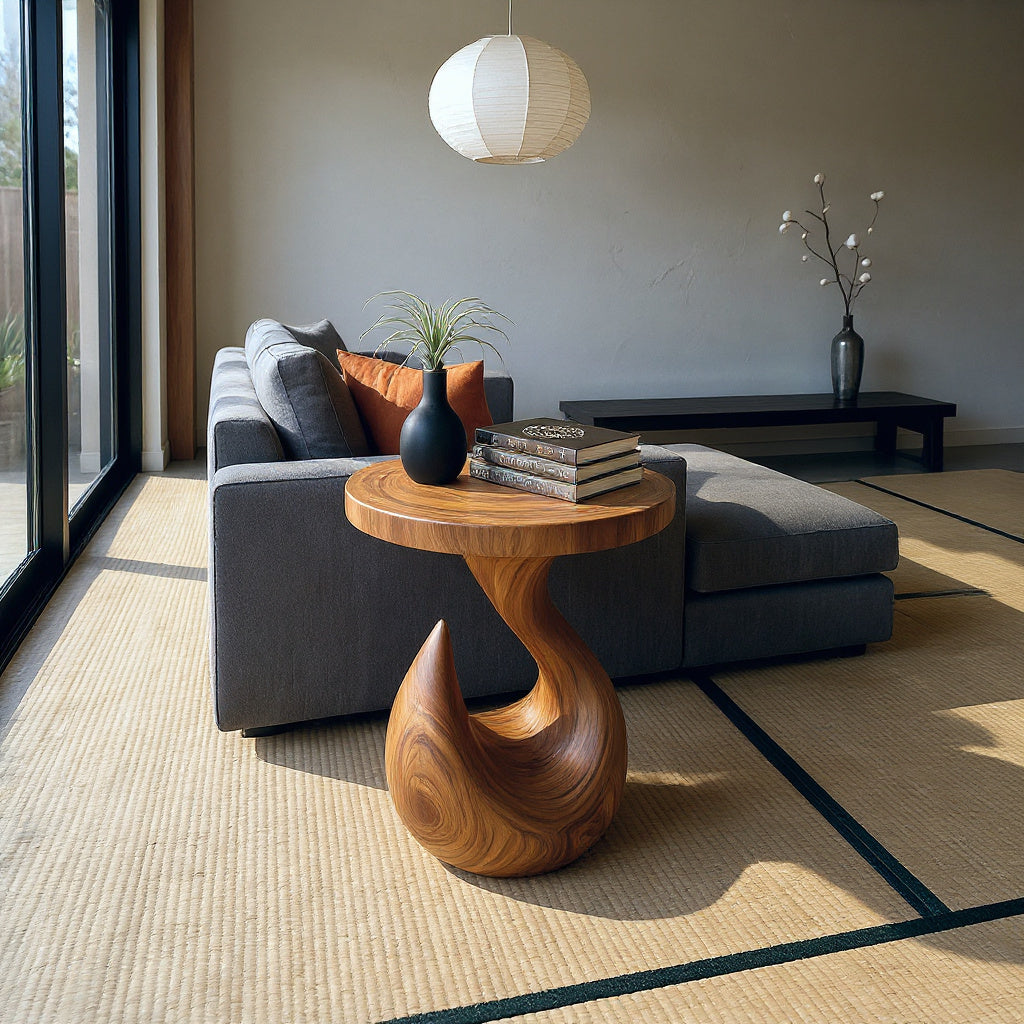 Contemporary Round End Table Luxury Lounge