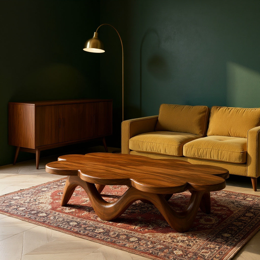 Contemporary Sculptural Flower Coffee Table For Luxury Home