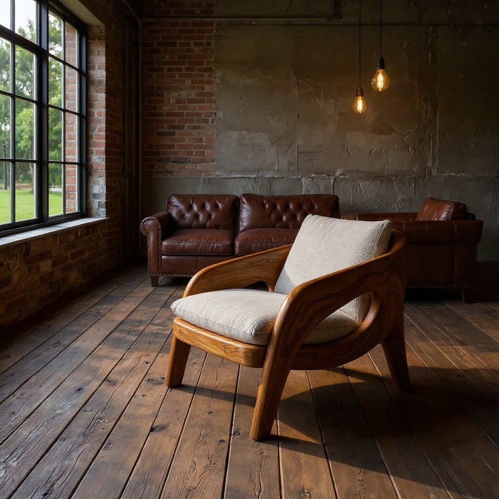 Contemporary Sculptural Lounge Chair For Living Room