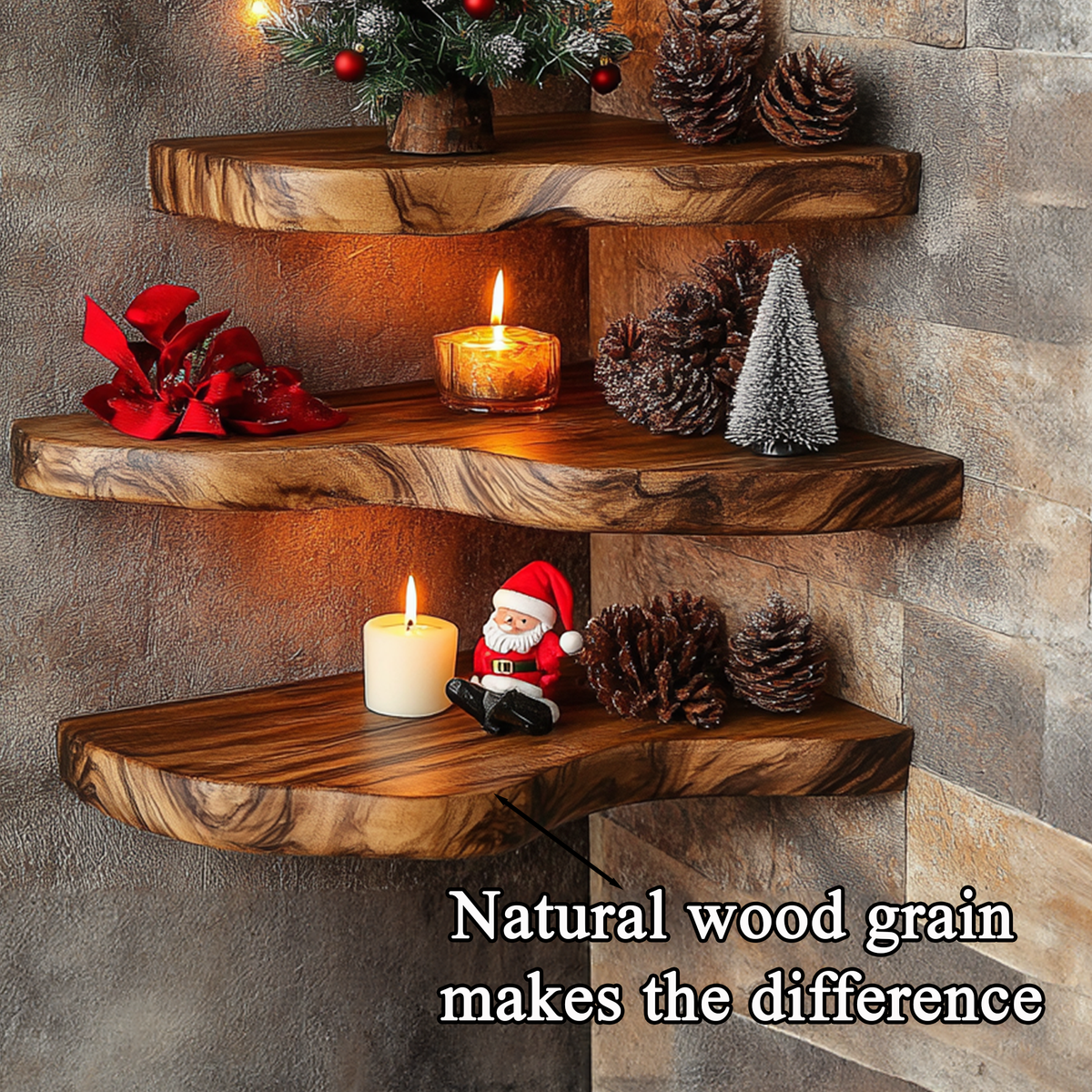 Christmas Floating Corner Wall Shelves Small Floating Shelf - view 5