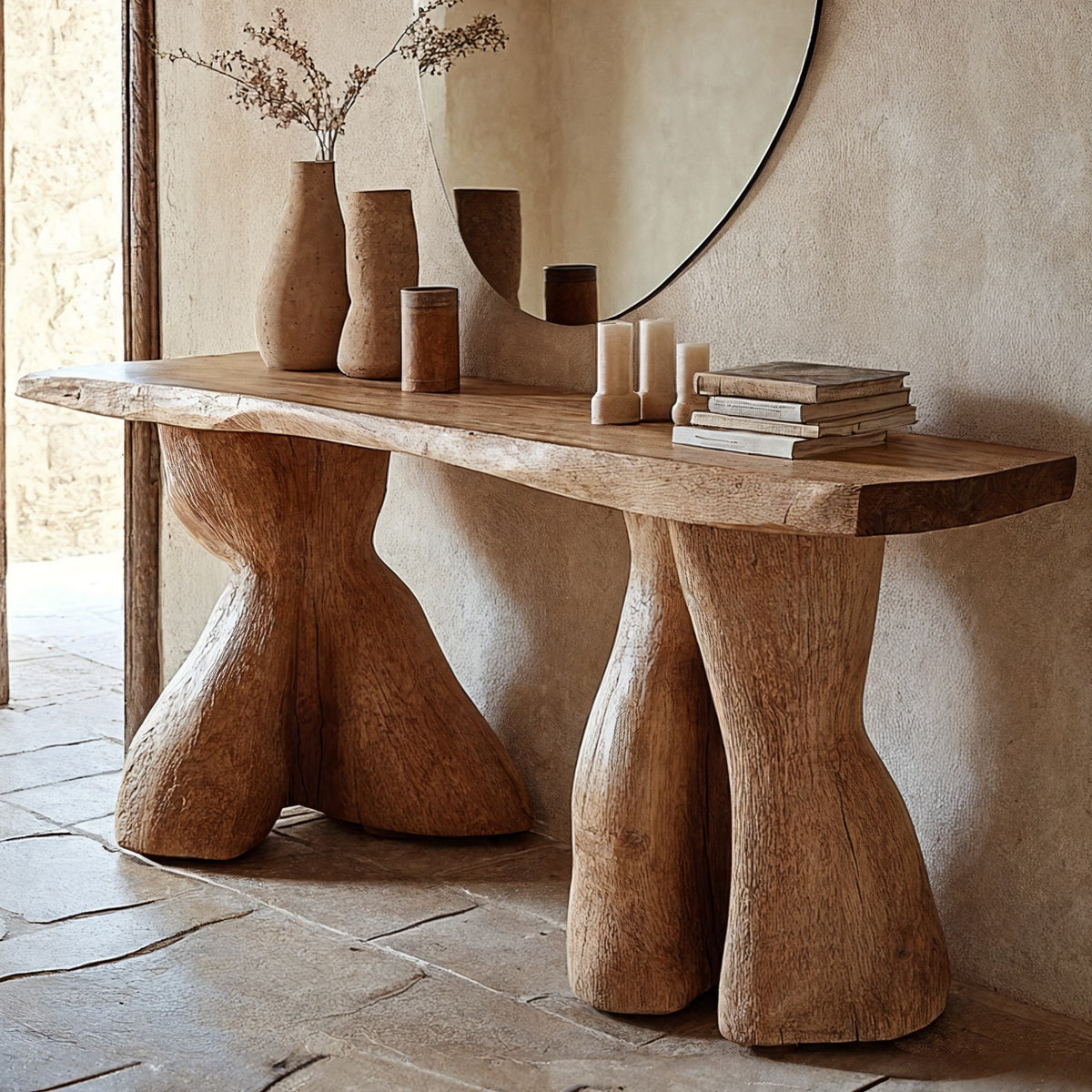 Entry Console Table Solid Wood - view 2