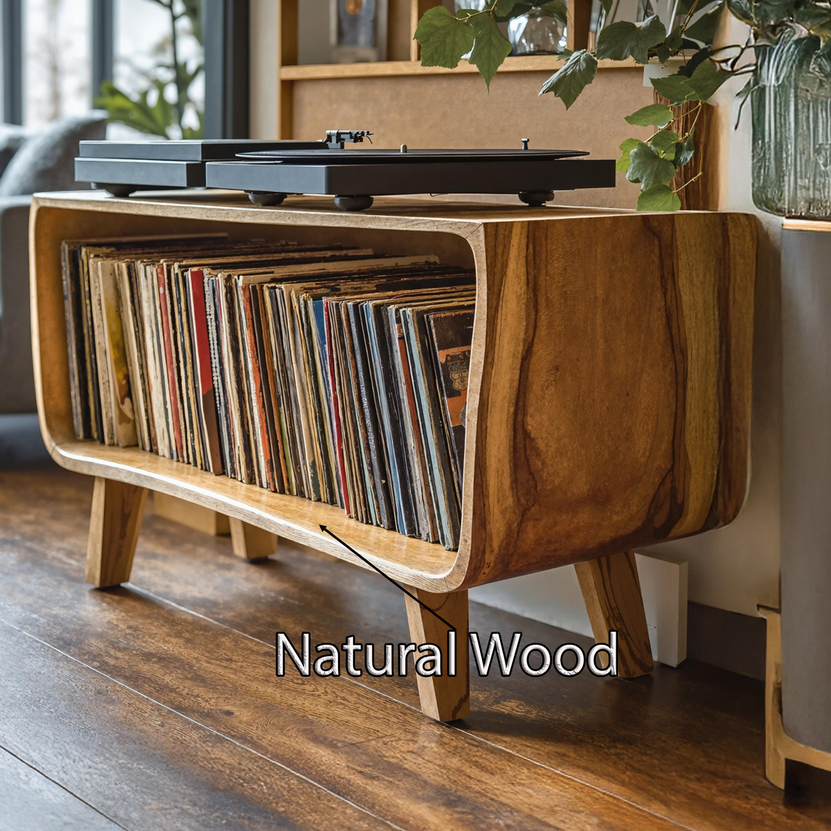 Elegant Record Player Stand For Living Room, Bedroom, Office - view 6