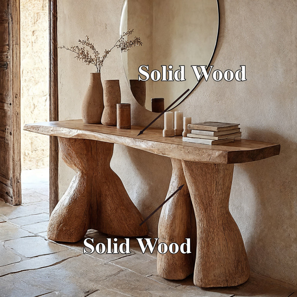 Entry Console Table Solid Wood - view 5