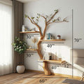 Custom Tree Branch Floating Shelves Bookcase