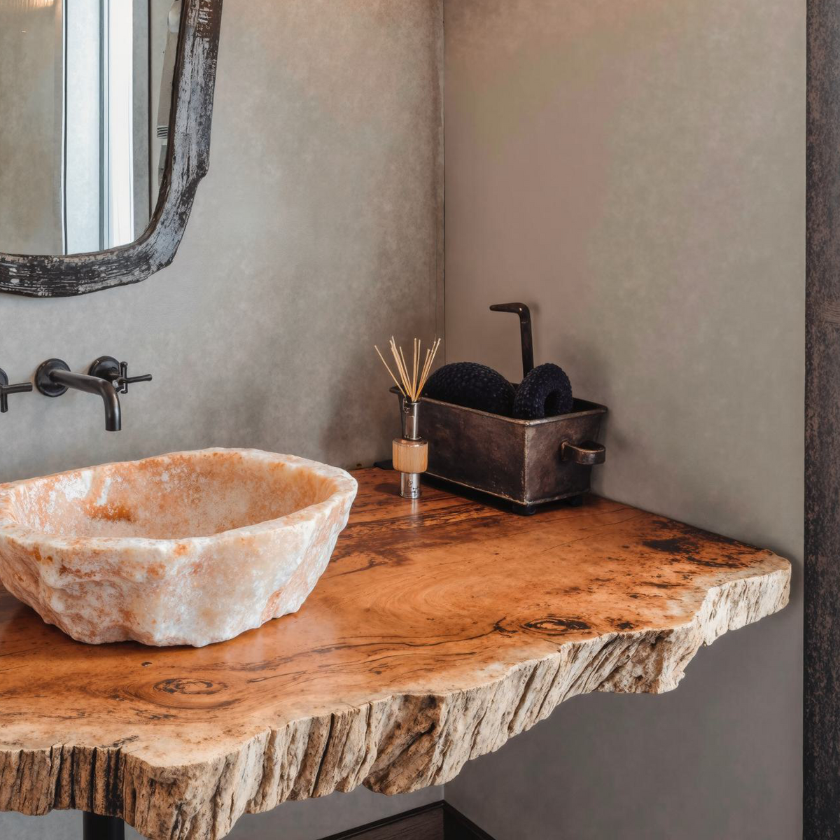 Compact Rustic Bathroom Floating Shelf With Stylish Design - view 4