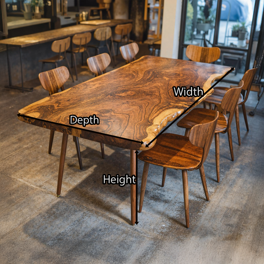Contemporary Large Wooden Dining Table For Open Dining Area - view 5