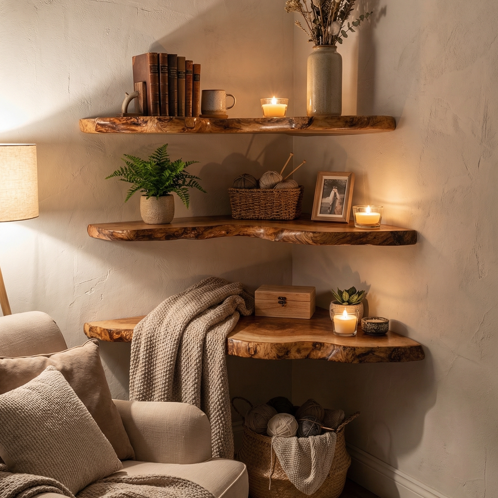 Custome Floating Shelf Corner Book