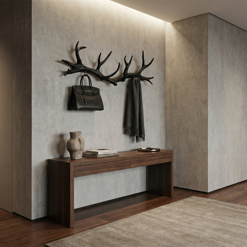 Antler Coat Rack Rustic Wood Wall Hanger Custom Gift - view 4