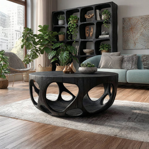 Artisan Coffee Table Natural Wood Farmhouse Gift