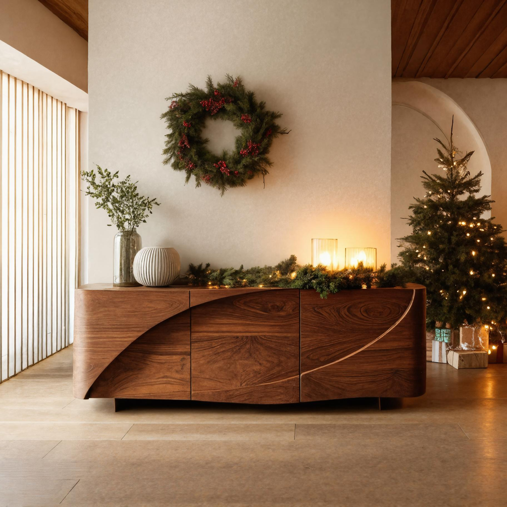 Artistic Swirl Sideboard For Living Room Or Dining
