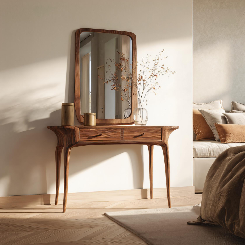 Elegant Handmade Vanity Table With Drawers For Bedroom - view 3