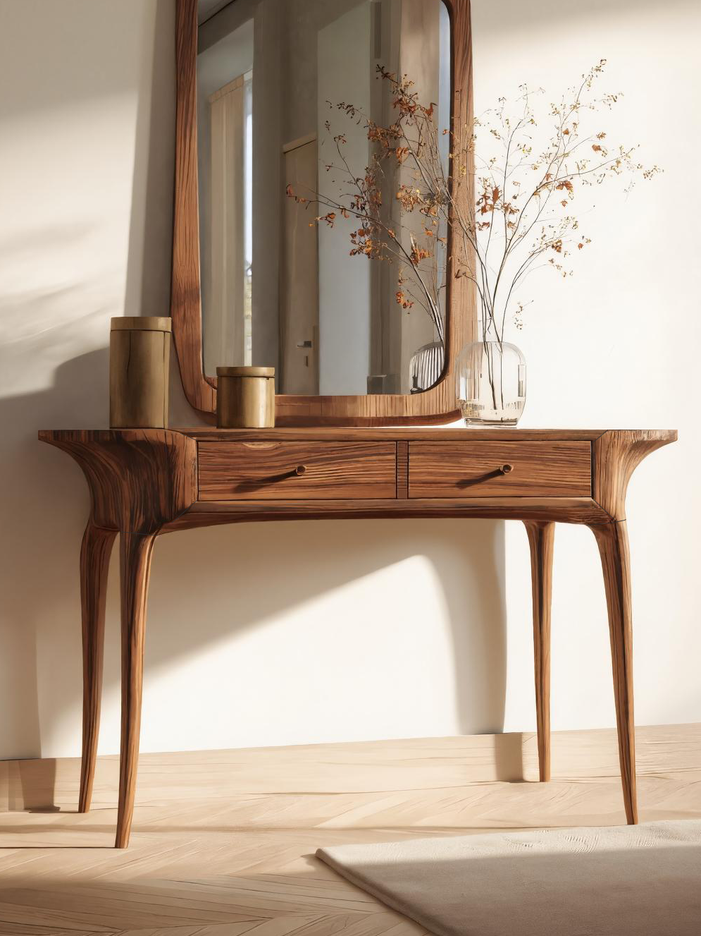 Elegant Handmade Vanity Table With Drawers For Bedroom - view 2