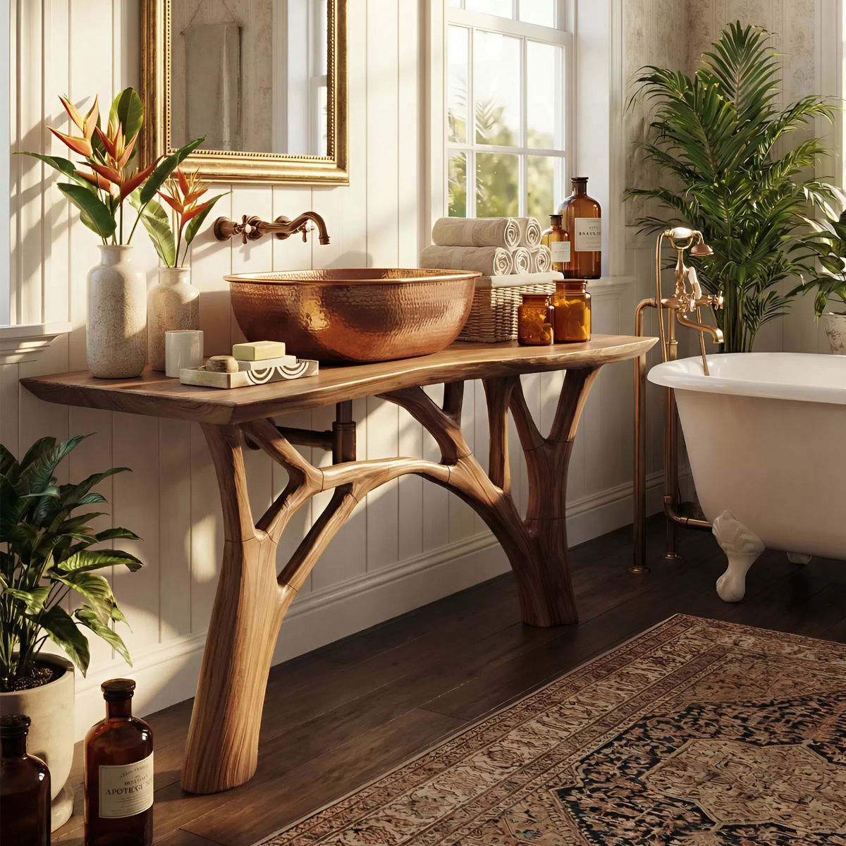 Contemporary Live Edge Vanity For Minimal Bathroom Space