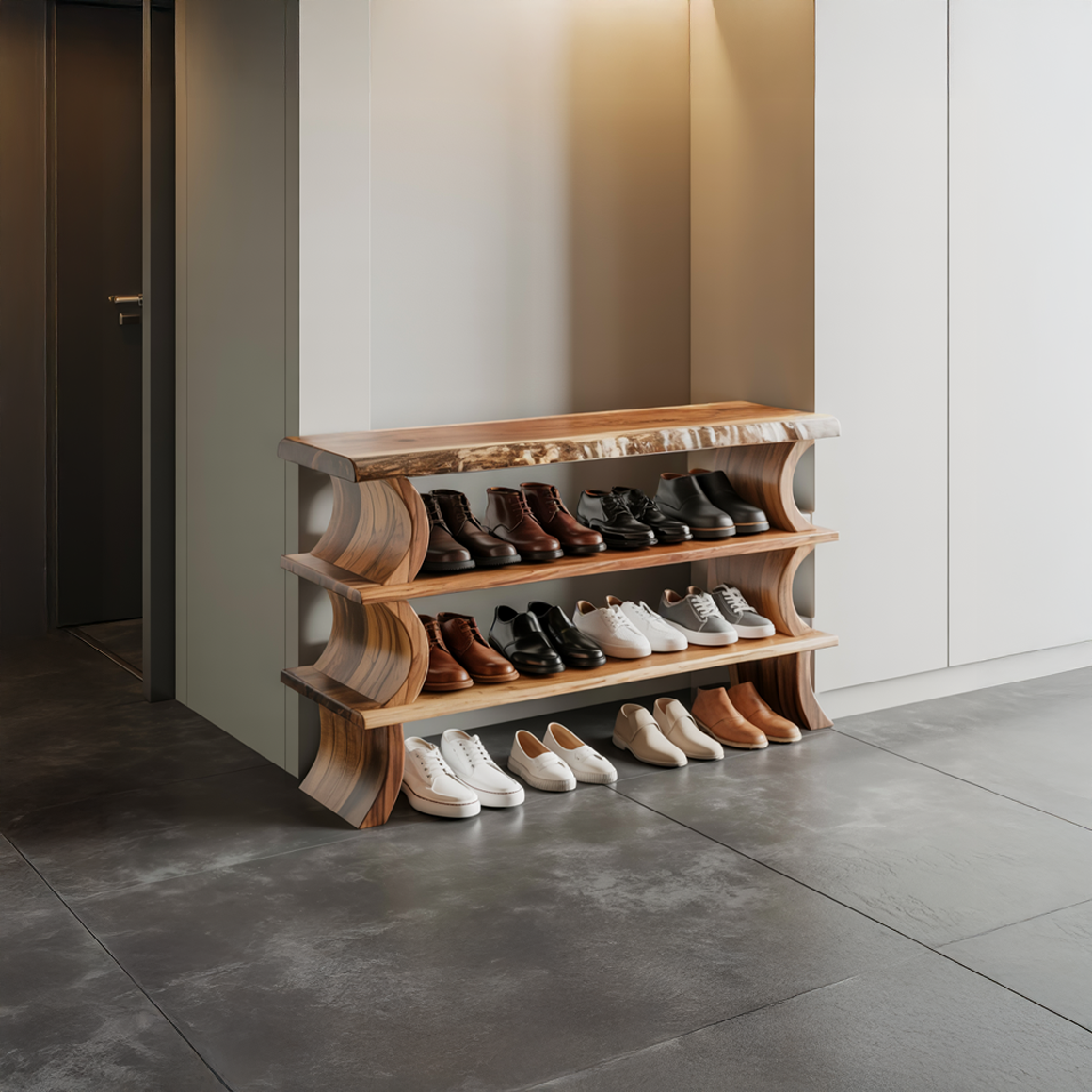 Contemporary Flow Shoe Bench Entryway And Mudroom - view 3