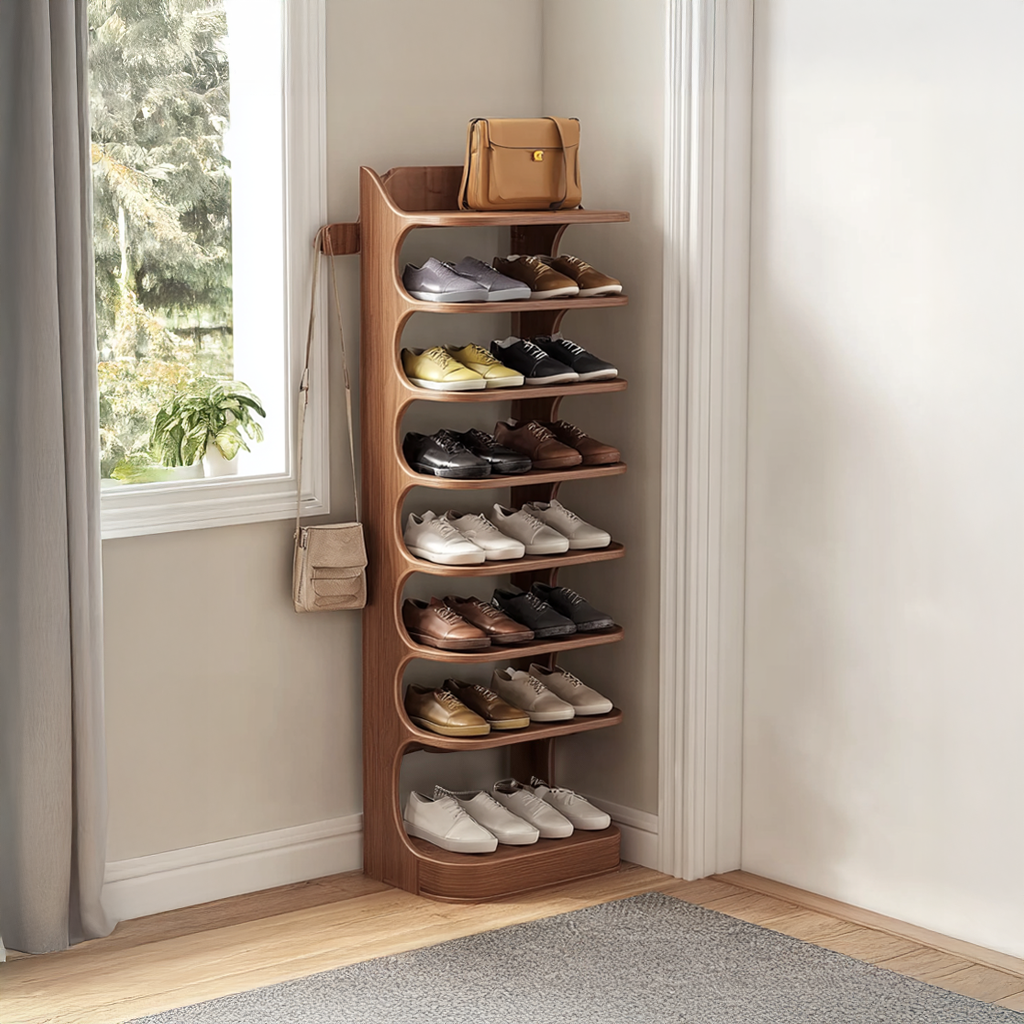 Custom Shoe Rack Solid Wood Decor Home Gitf - view 3