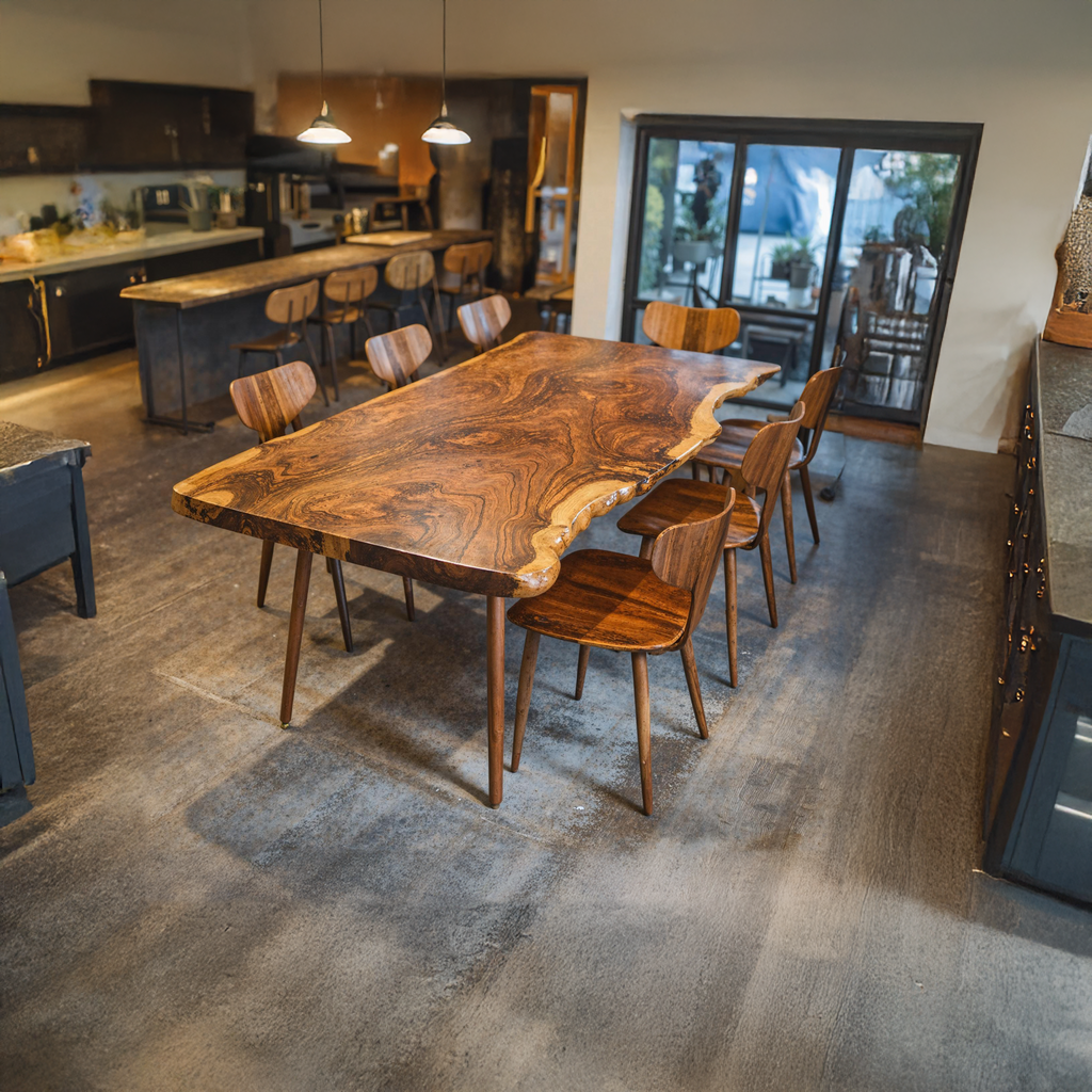 Contemporary Large Wooden Dining Table For Open Dining Area - view 2
