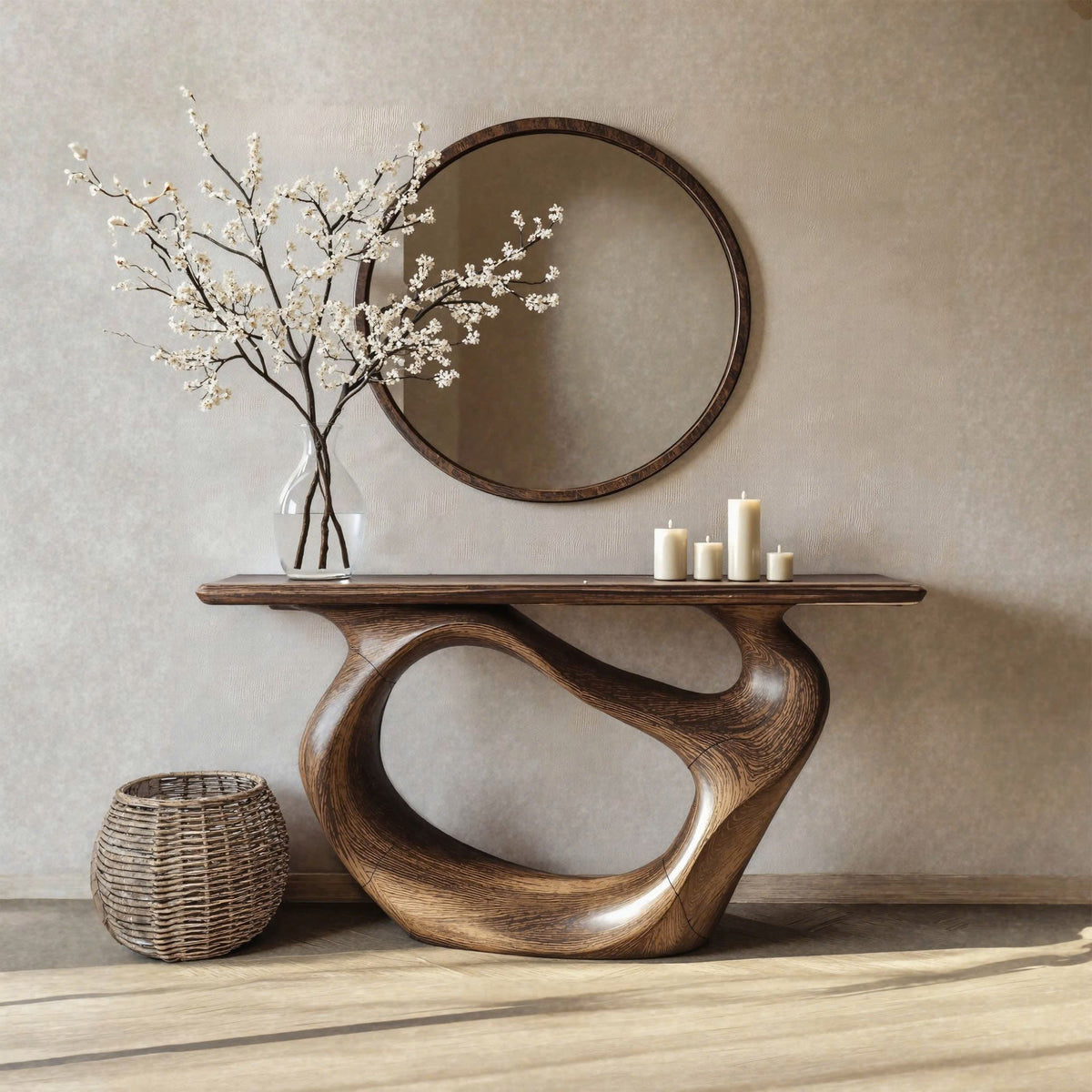 Console Table Handmade Natural Solid Wood Live Edge Table - view 2