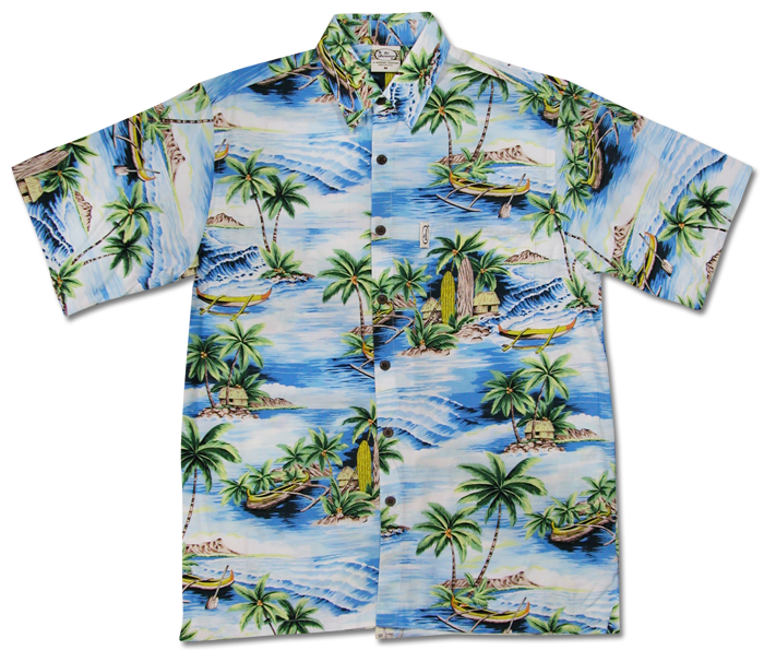 Outrigger (Powder) Hawaiian Shirts