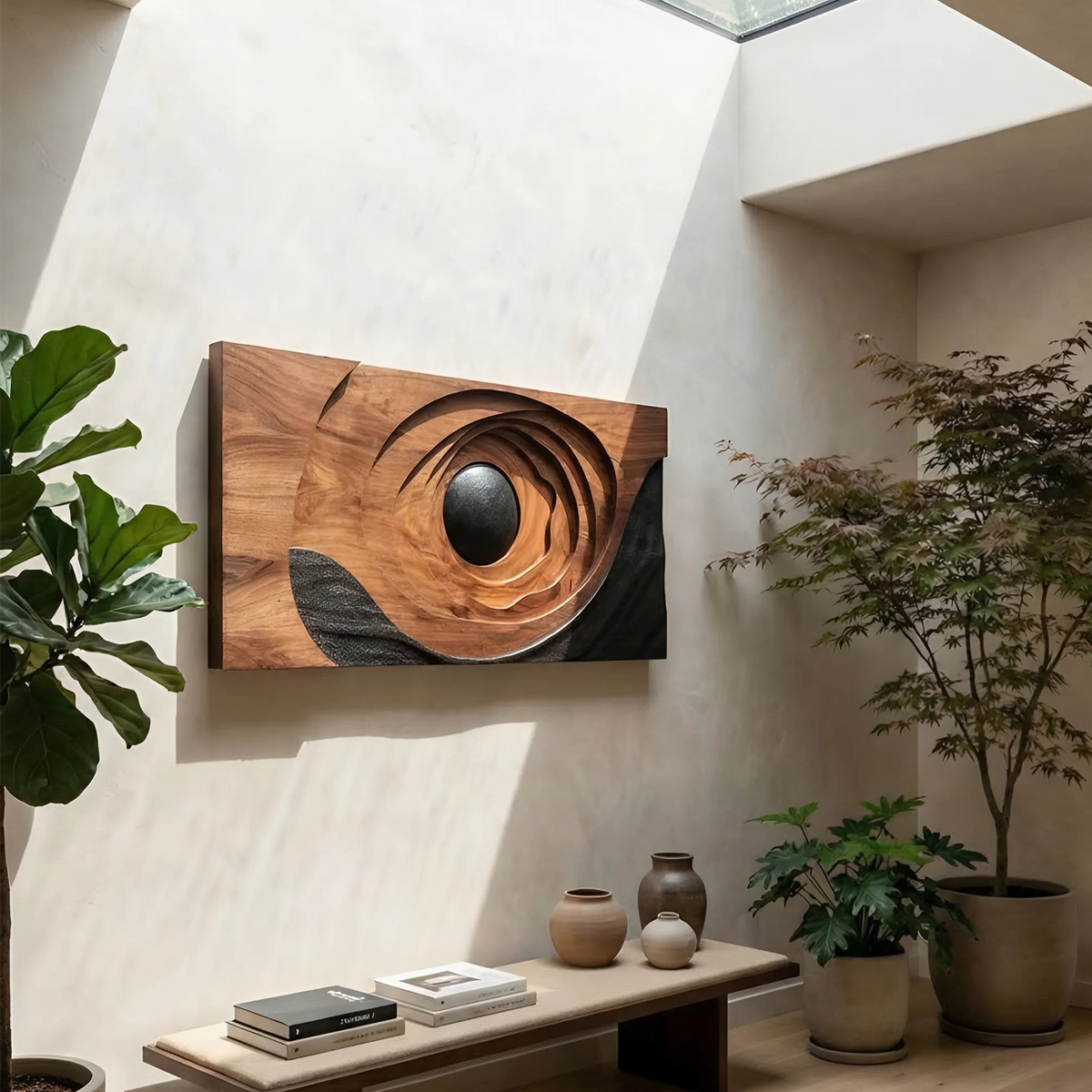 Contemporary Abstract Wall Art Panel For Bedroom Decor