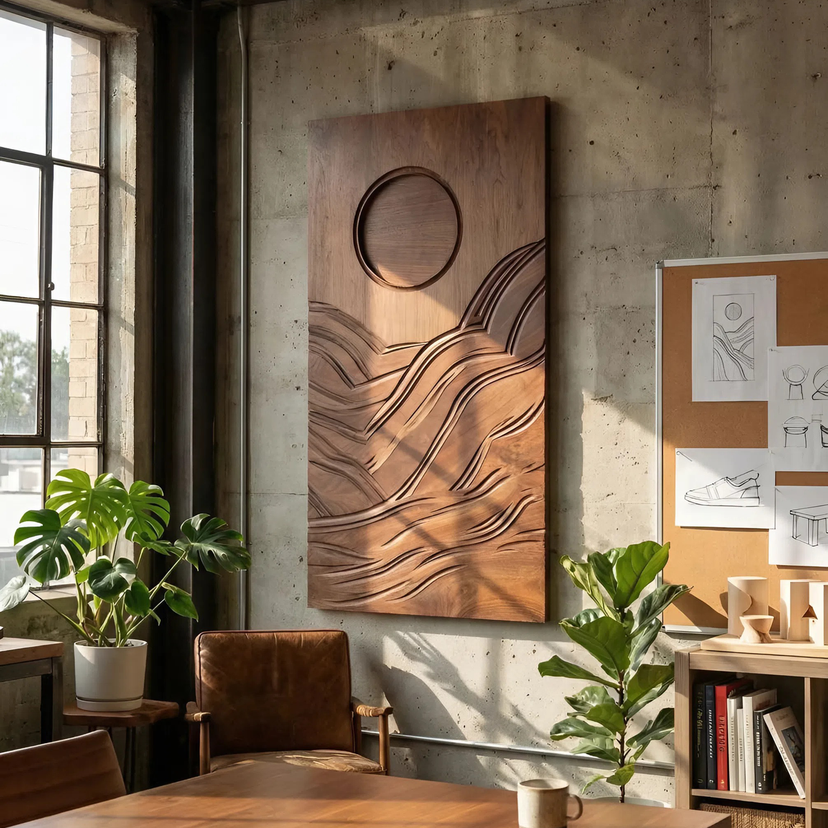 Contemporary Abstract Wall Sculpture For Bedroom Display