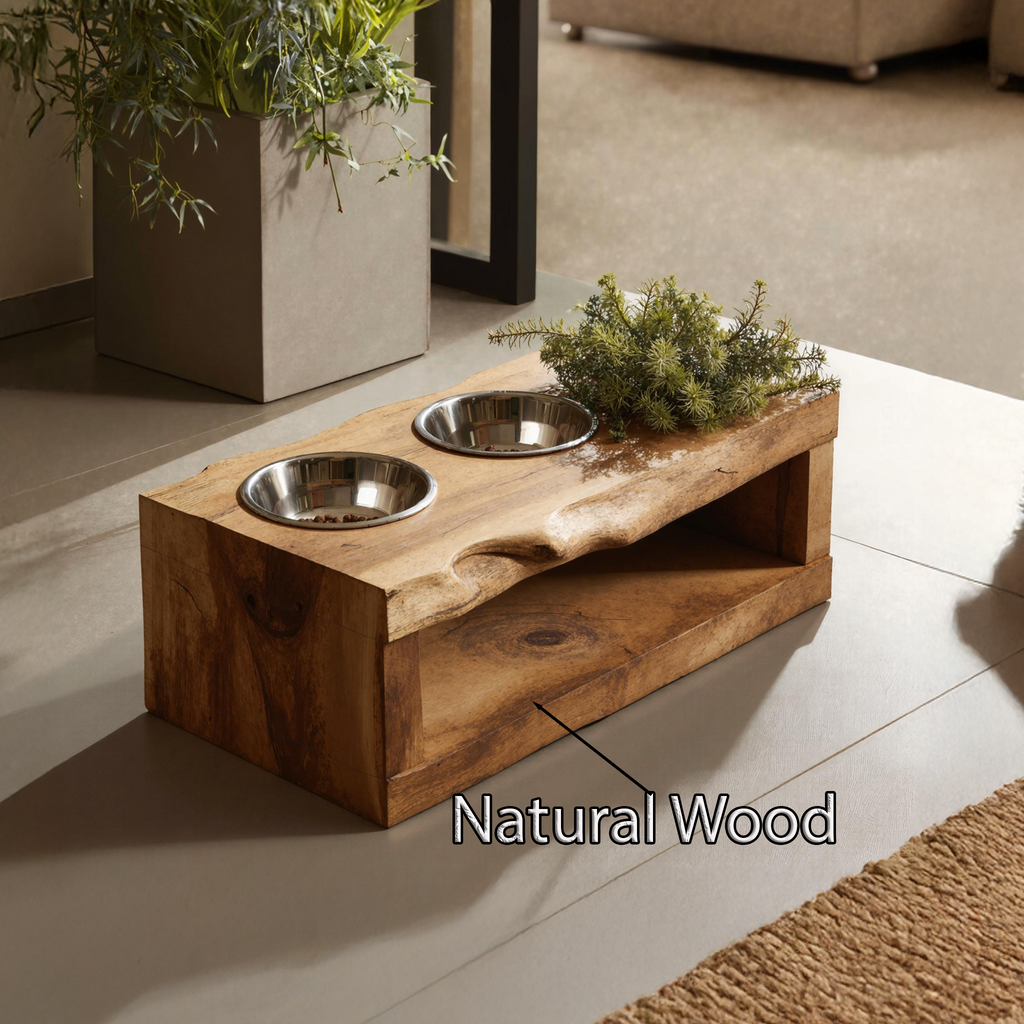 Farmhouse Dog Feeding Stand Rustic Dog Space - view 6