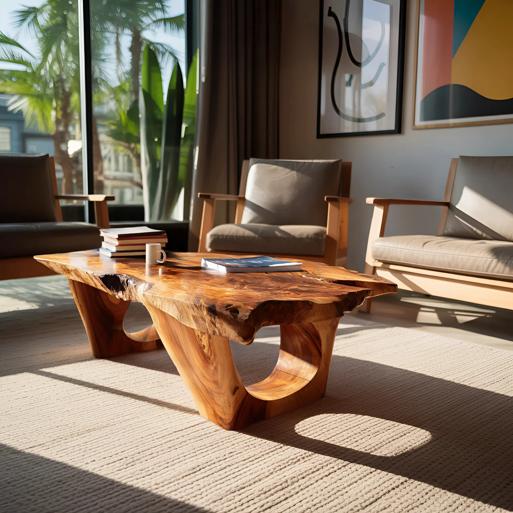 Contemporary Coffee Table Live Edge Design For Modern Home