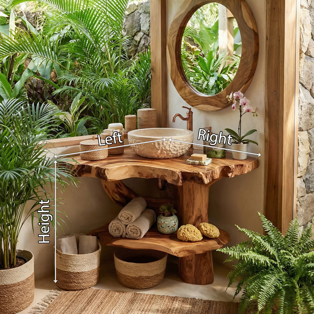Contemporary Handmade Sink Vanity For Double Bathroom