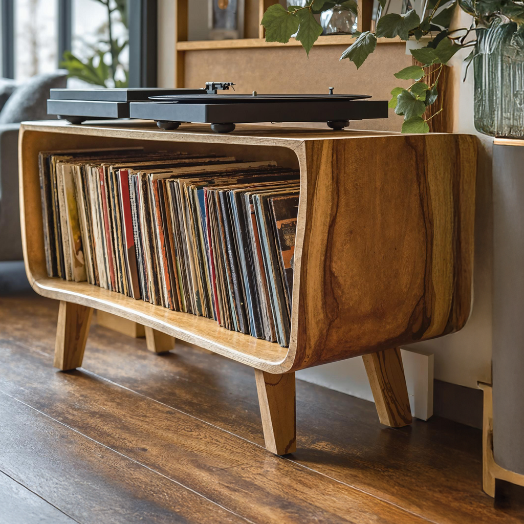 Elegant Record Player Stand For Living Room, Bedroom, Office - view 3