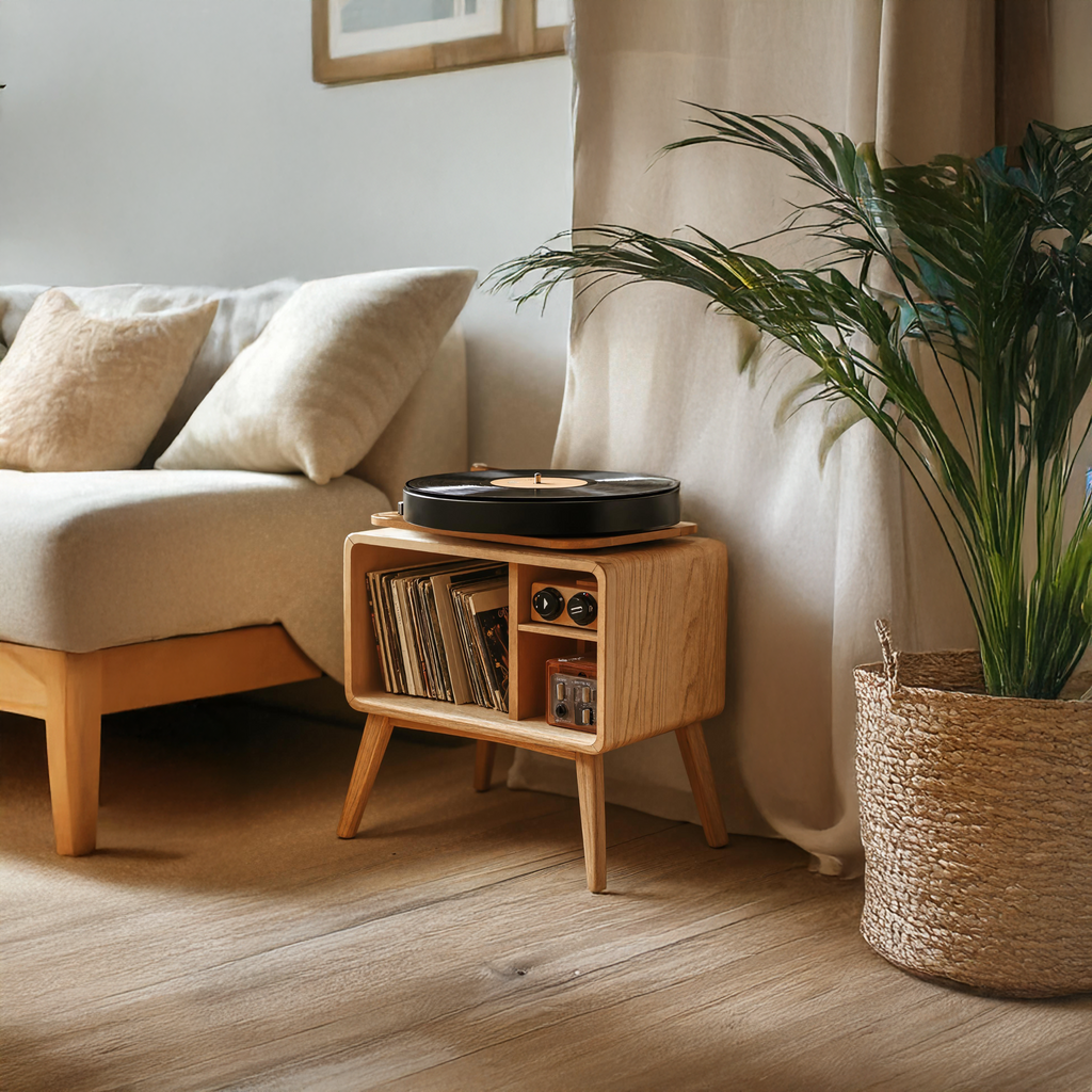 Classic Record Player Stand For Living Room, Bedroom, Office - view 2