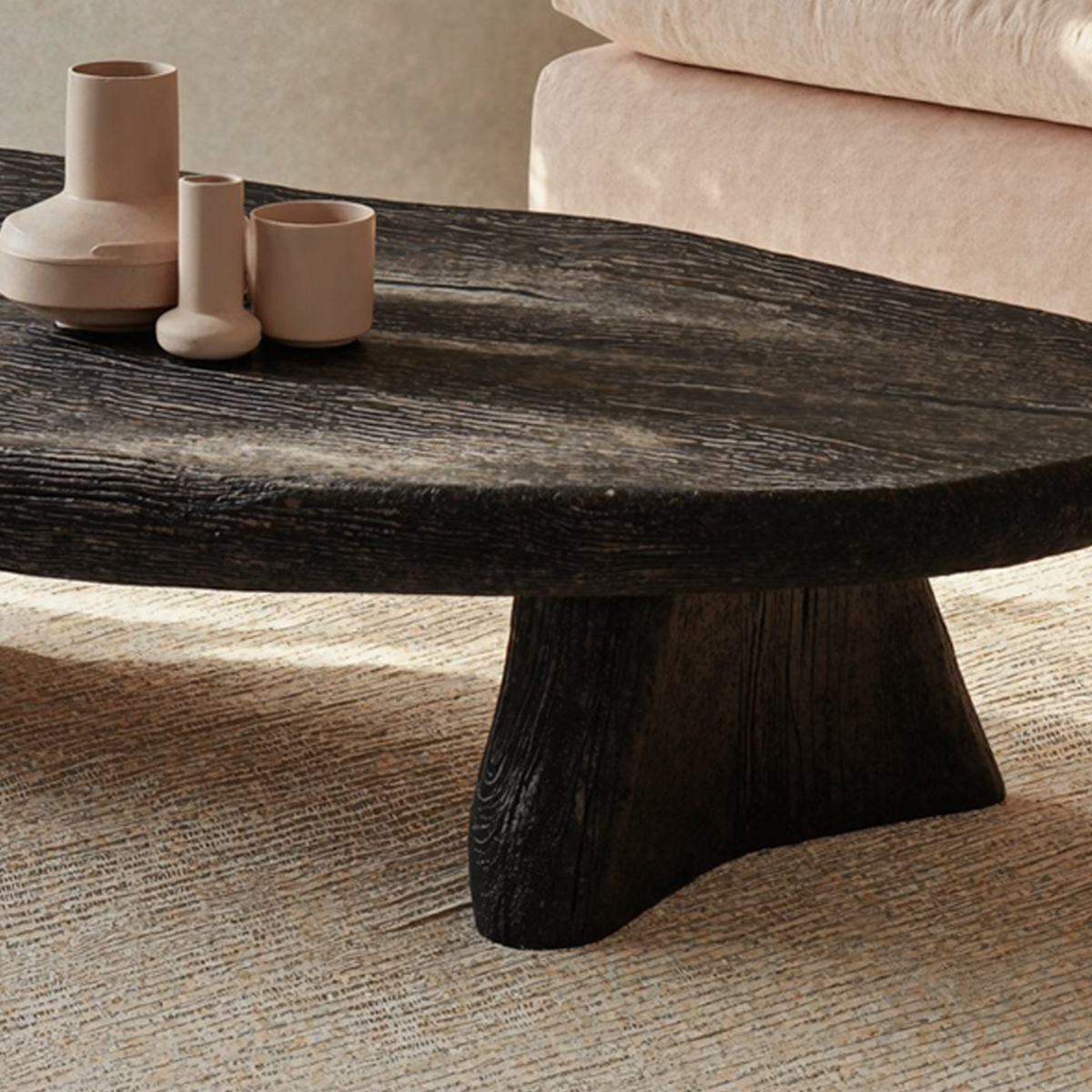 Black Modern Wood Coffee Table Home Decor - view 4