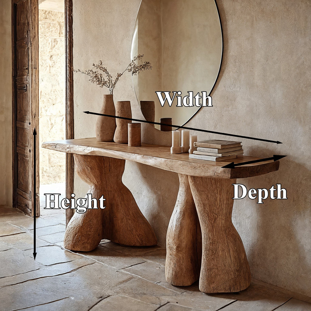 Entry Console Table Solid Wood - view 6
