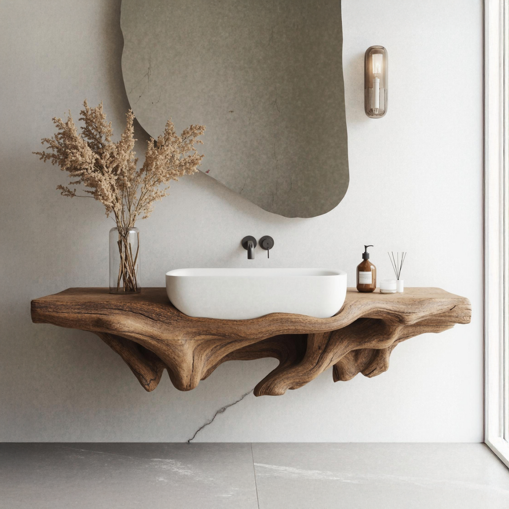 Farmhouse Bathroom Shelf Wall Mount For Storage - view 3
