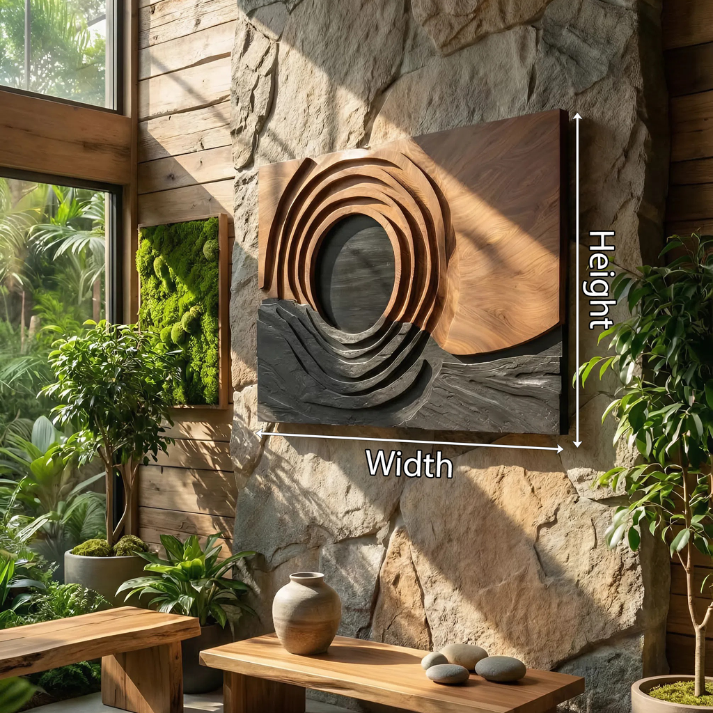 Contemporary Organic Wall Sculpture For Dining Area Accent