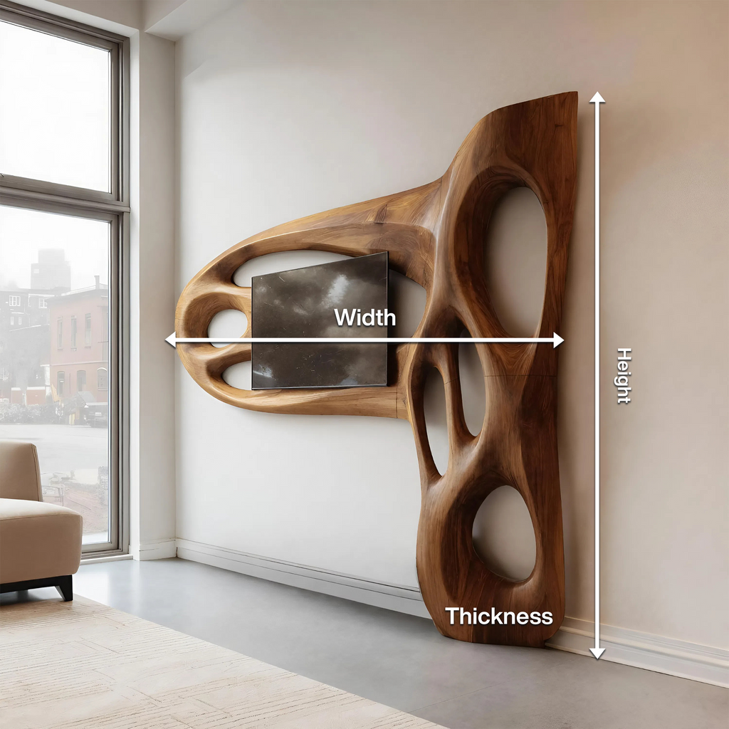 Contemporary Sculptural TV Frame For Living Room Decor - view 8
