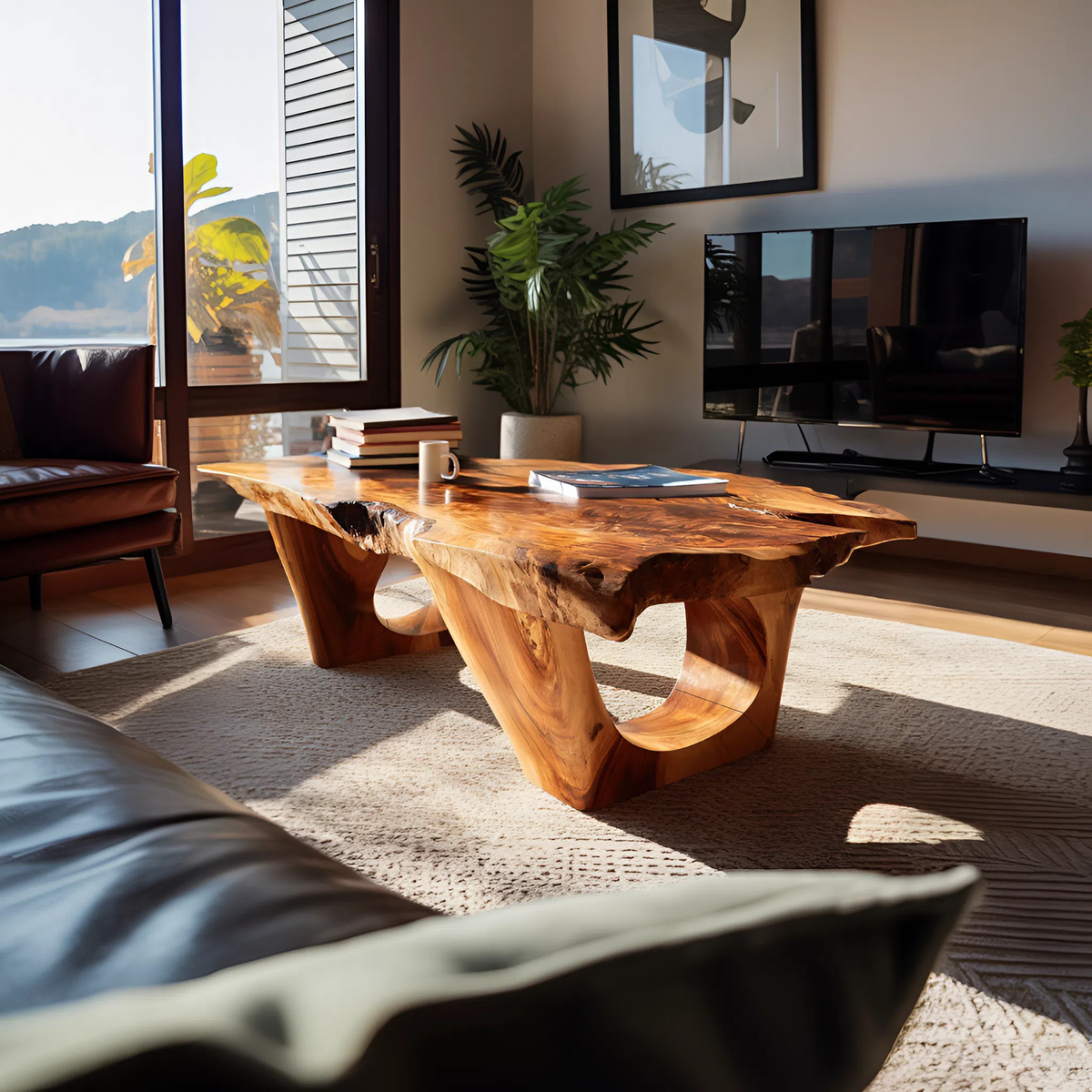 Contemporary Coffee Table Live Edge Design For Modern Home