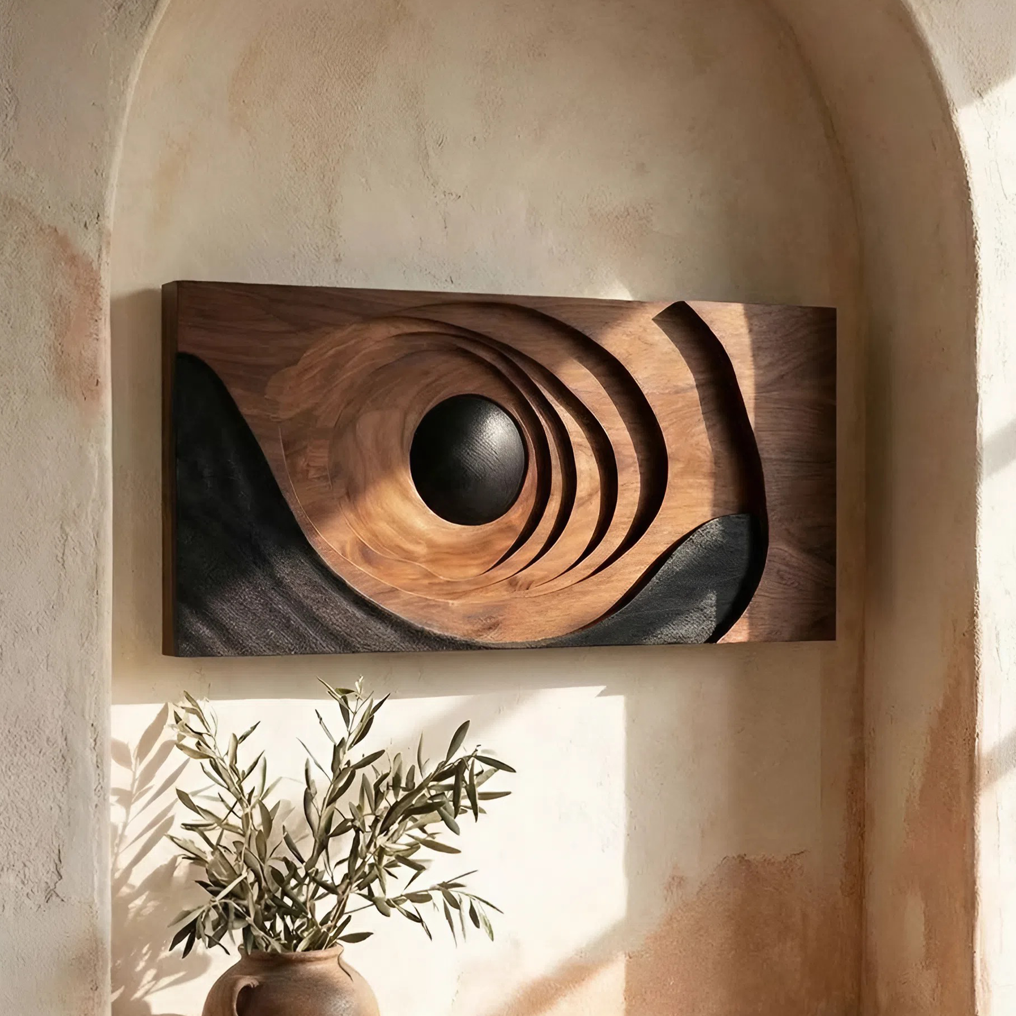 Contemporary Abstract Wall Art Panel For Bedroom Decor