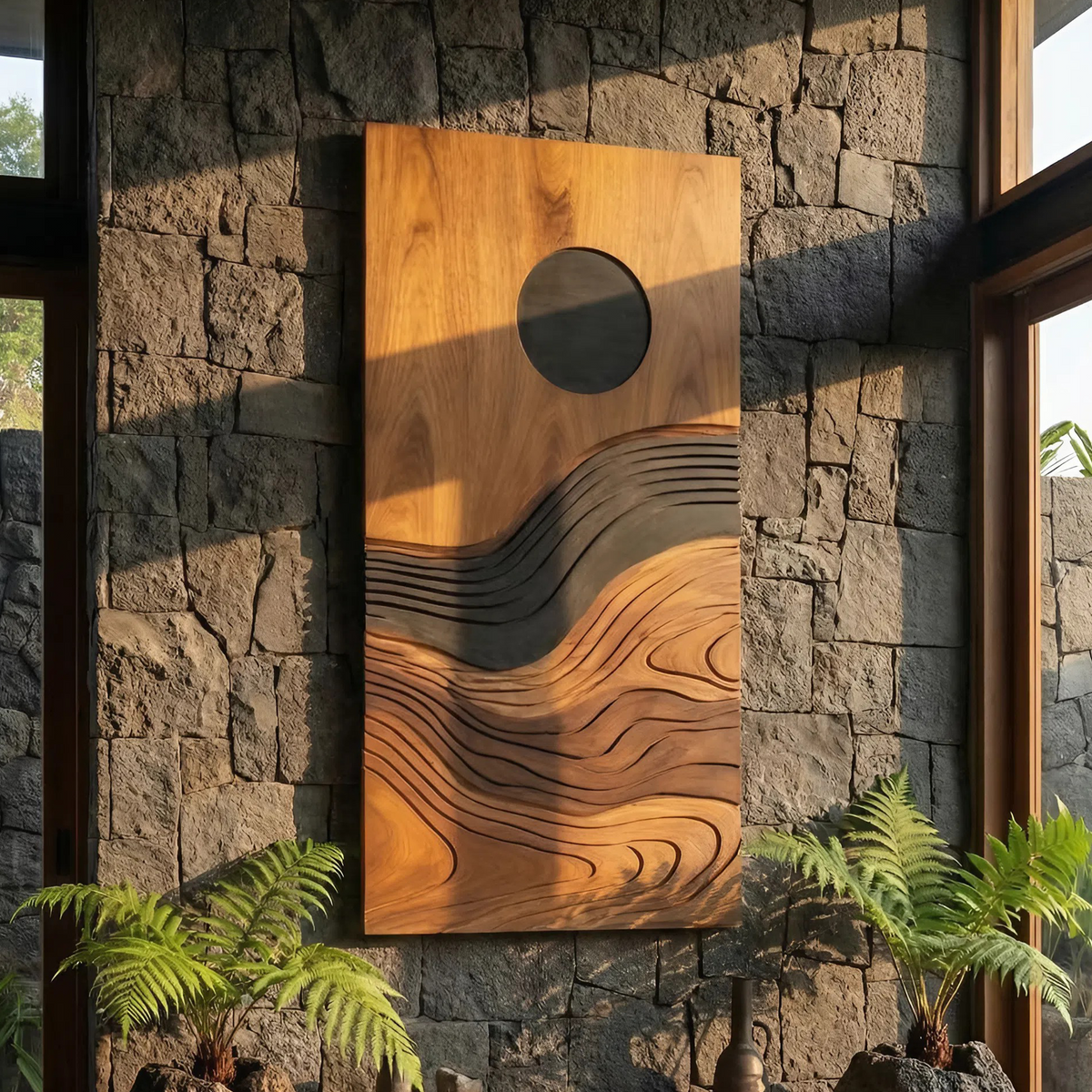Contemporary Flowing Wall Decor For Entryway And Lounge Display