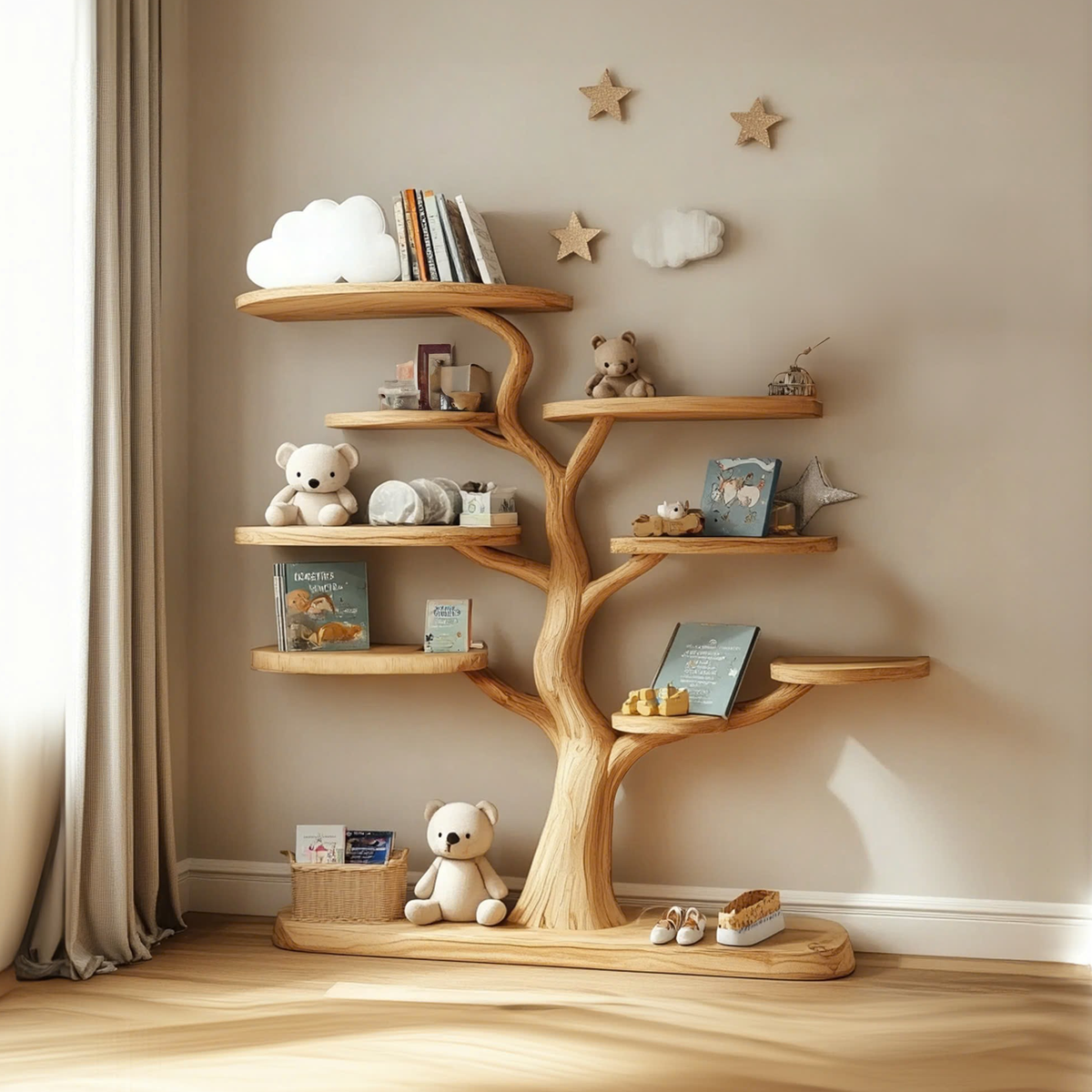 Baby Room Decoration Tree Shelf Handmade Bedroom Decoration Gift - view 3