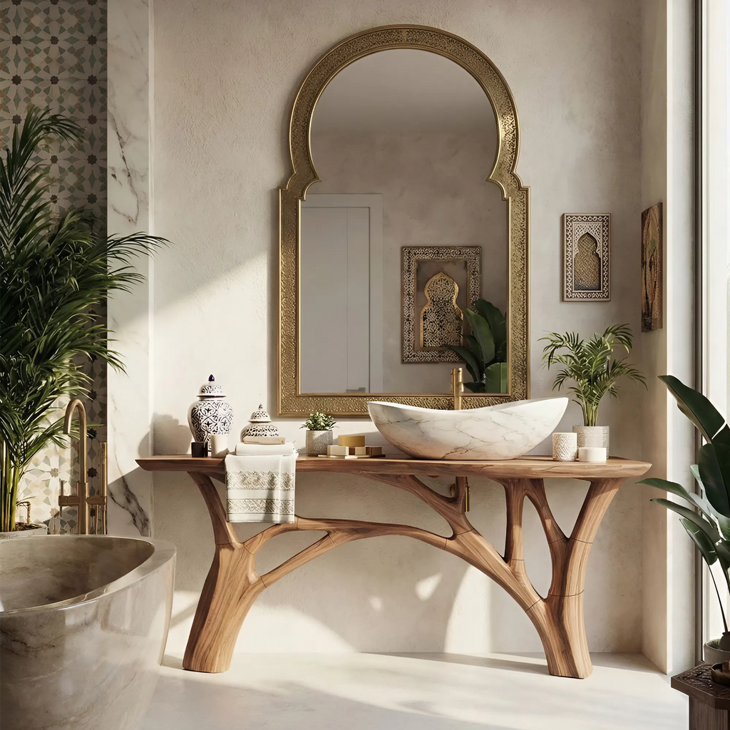 Contemporary Live Edge Vanity For Minimal Bathroom Space